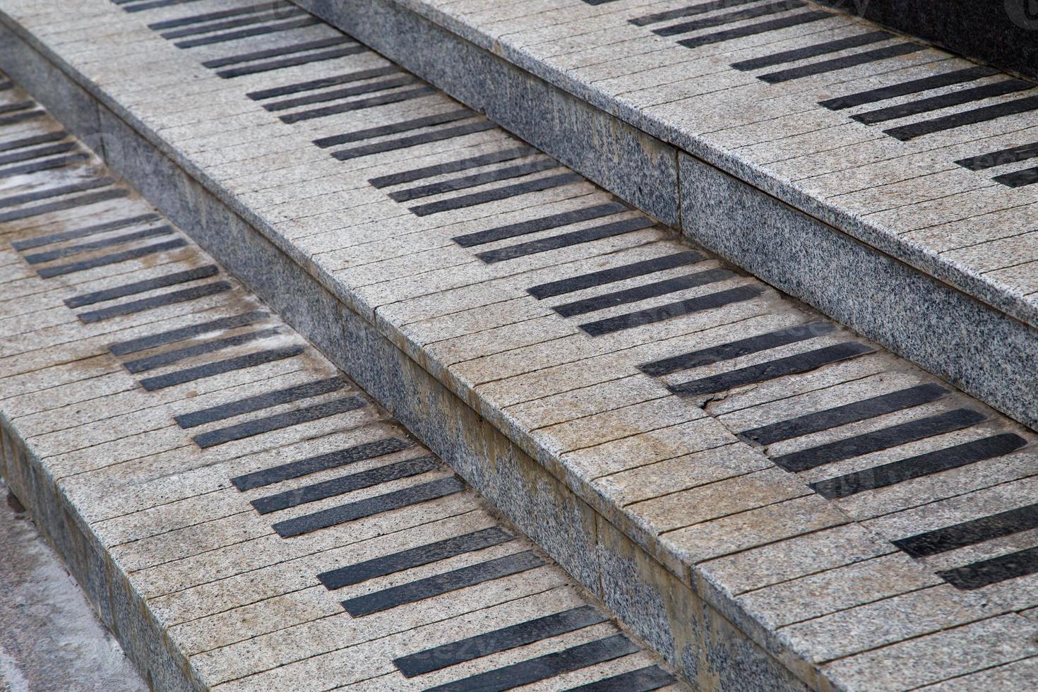 pubblico granito le scale stilizzato come pianoforte chiavi - avvicinamento Visualizza foto