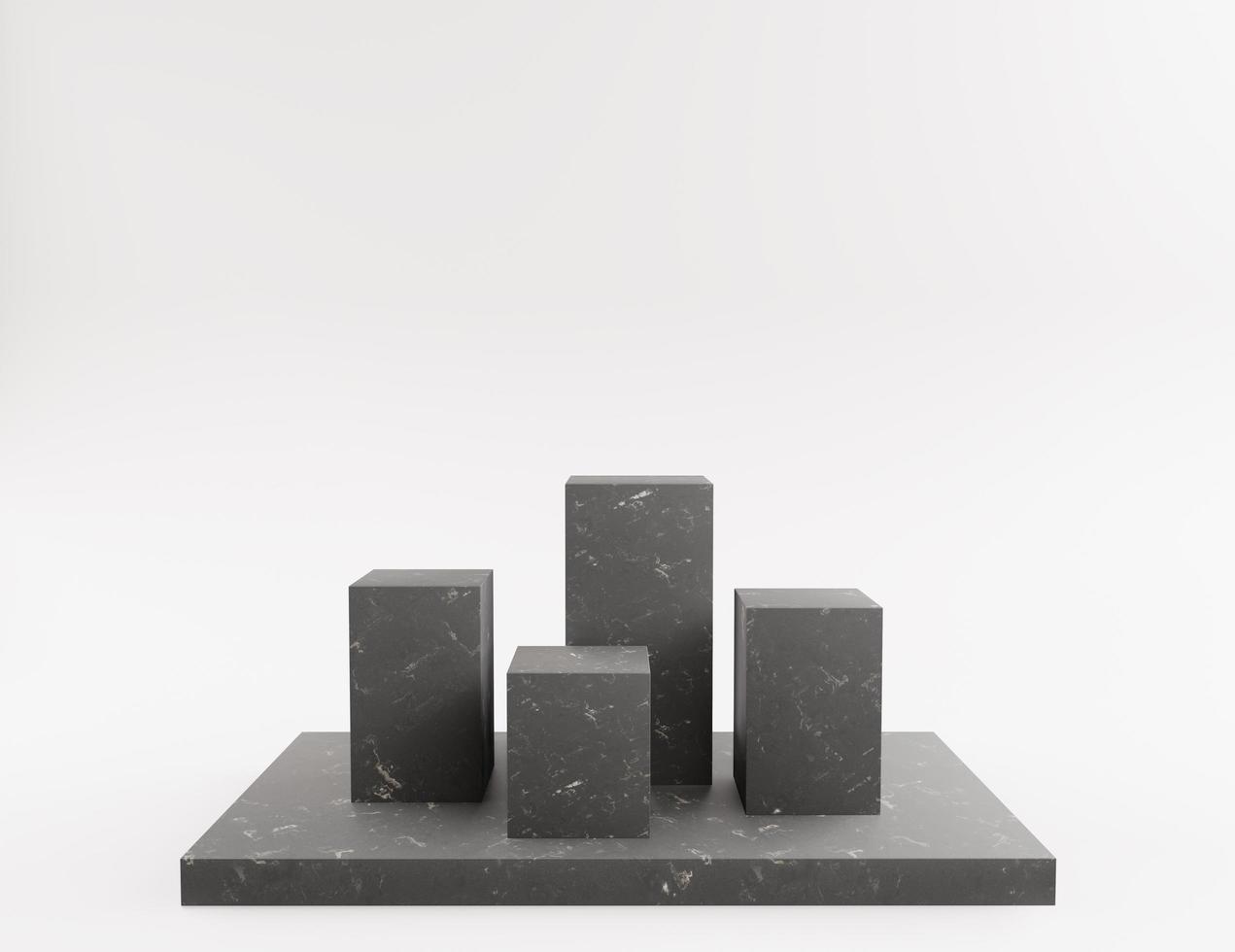 podio 3d in marmo nero foto