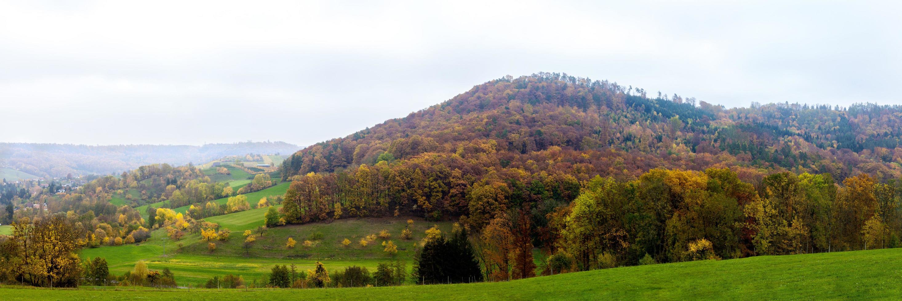 colline nebbiose in autunno foto