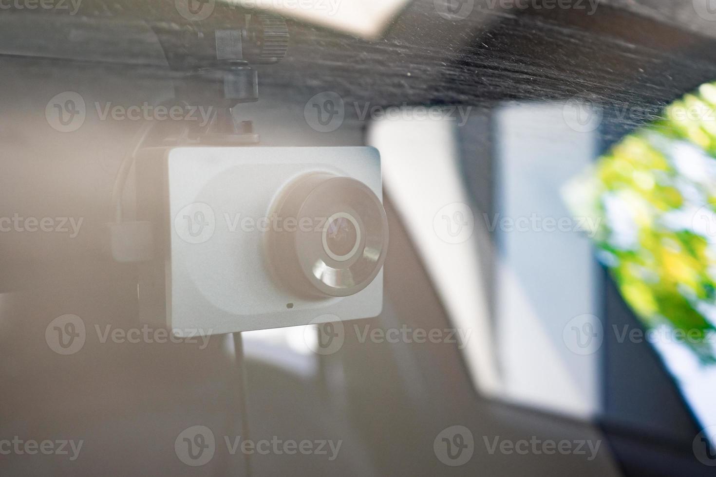 auto cctv telecamera video registratore per guida sicurezza su il strada foto