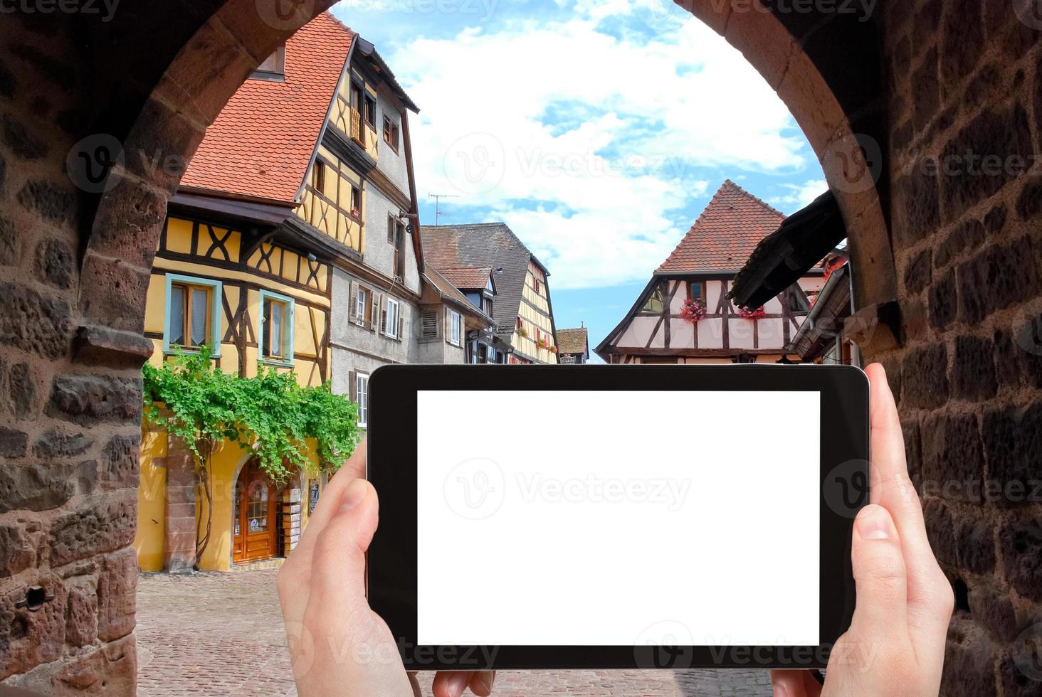 turista fotografie riquewihr cittadina, Francia