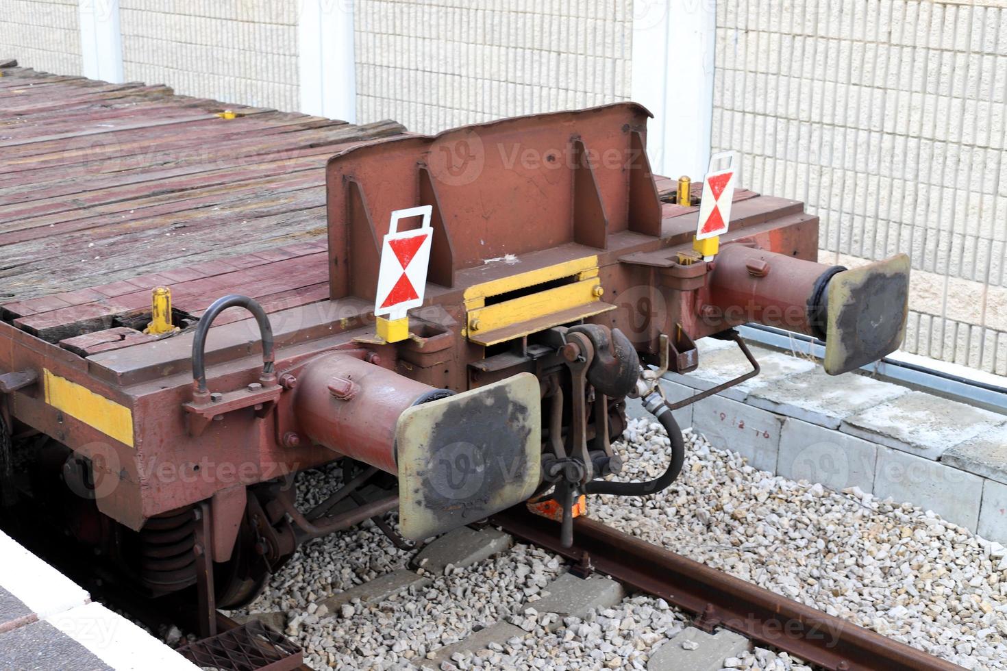 Ferrovia brani e ferrovia macchine nel Israele. foto