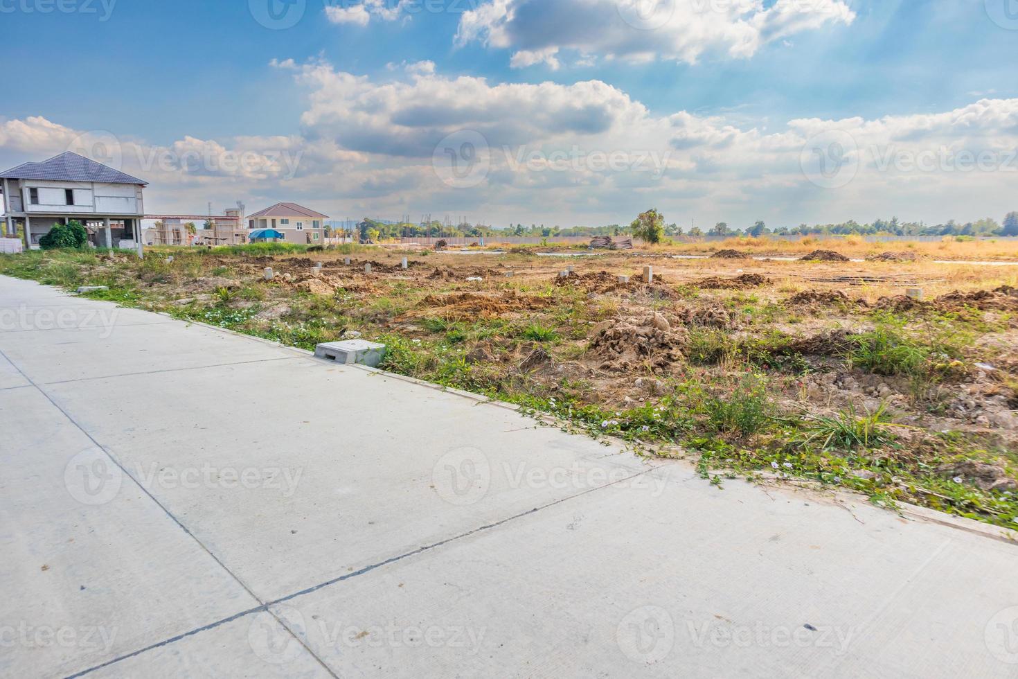 vuoto terra per alloggiamento tenuta sviluppo costruzione nuovo Casa progetto foto