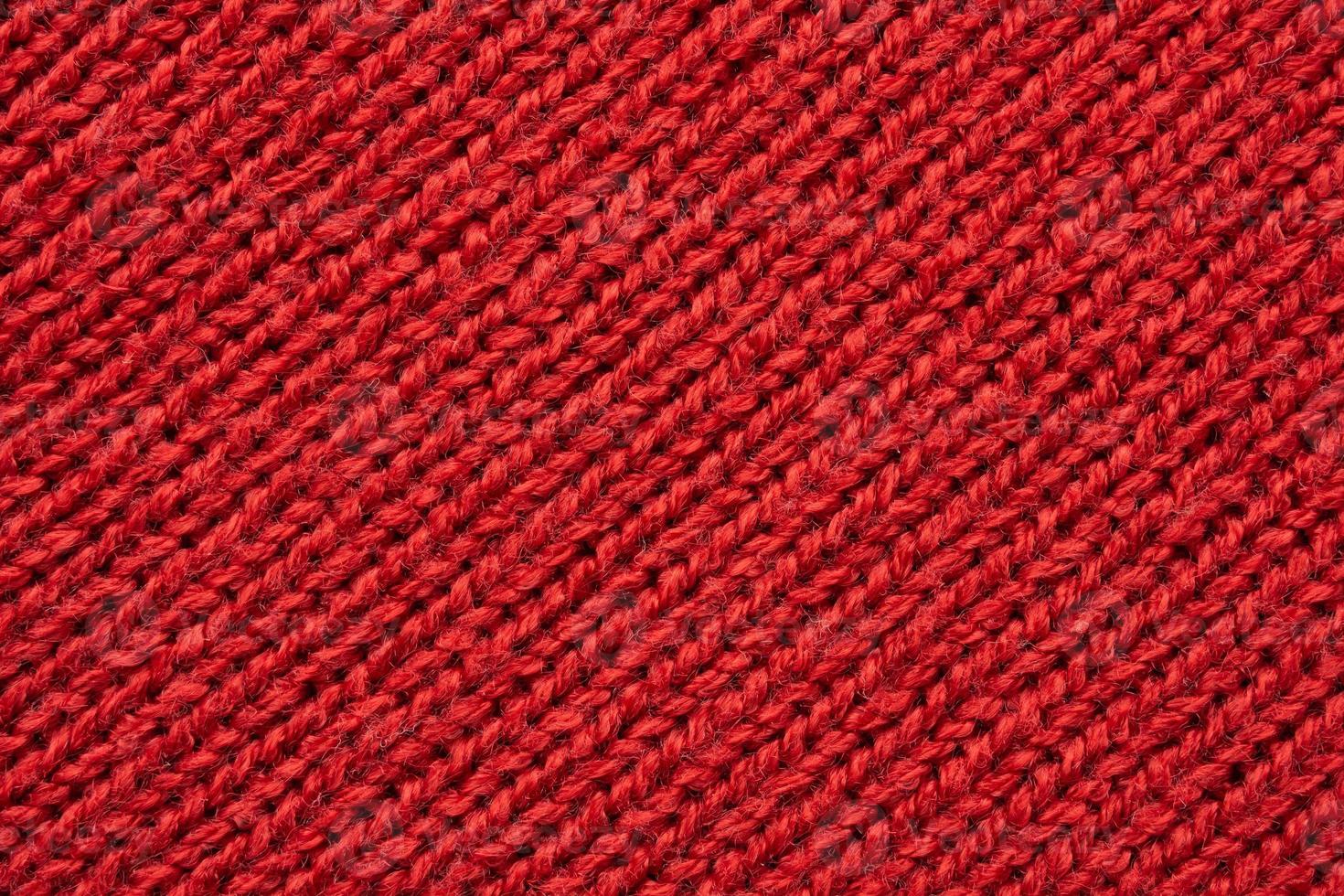 rosso a maglia stoffa lana struttura superficie sfondo foto
