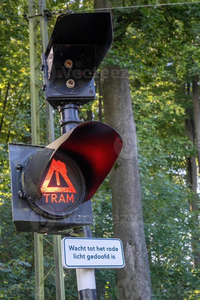 segnale avvertimento di il tranvia foto