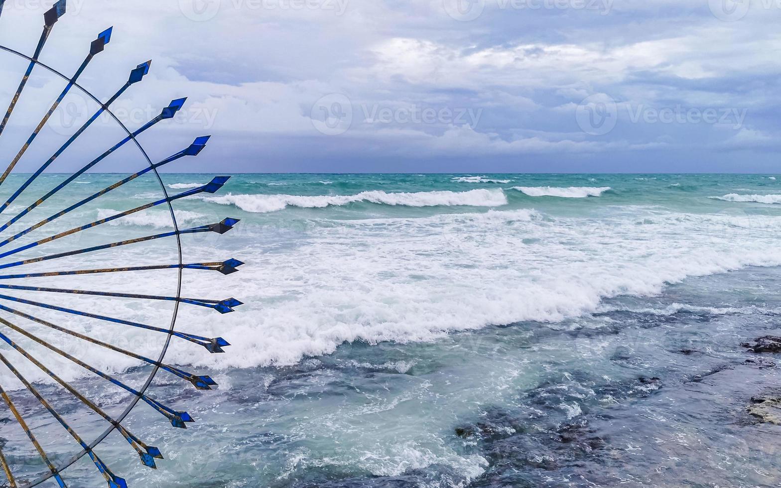 uragano 2021 temporale tropicale tempesta nel playa del Carmen Messico. foto