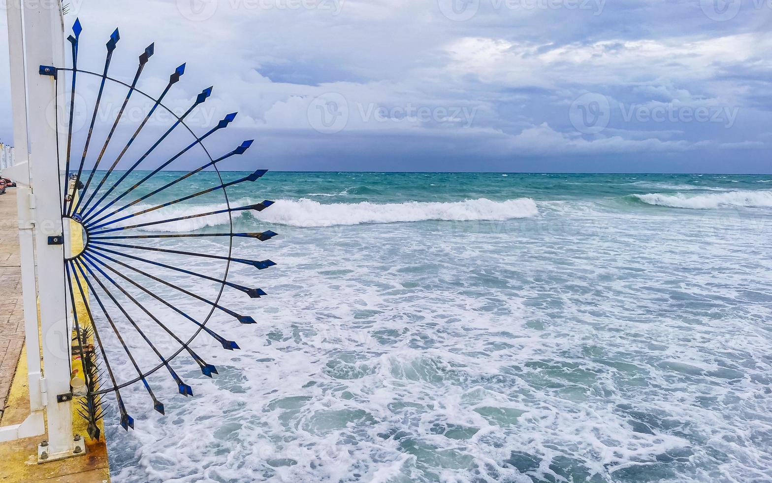 uragano 2021 temporale tropicale tempesta nel playa del Carmen Messico. foto