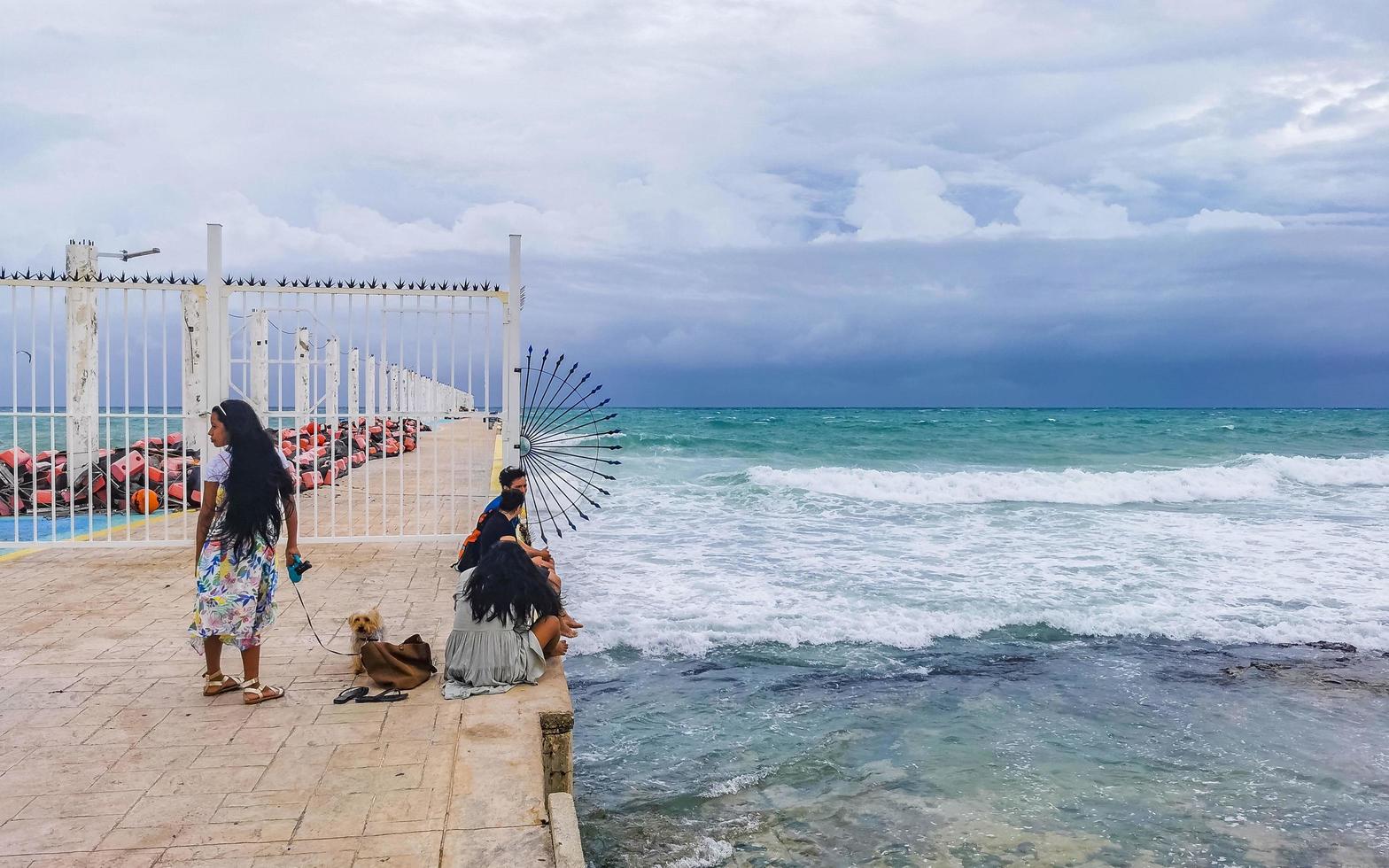 uragano 2021 temporale tropicale tempesta nel playa del Carmen Messico. foto