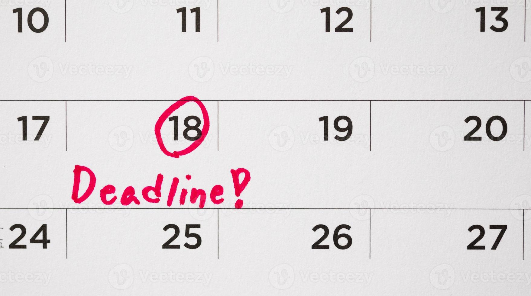 Scadenza Scrivi su bianca calendario pagina Data vicino su foto