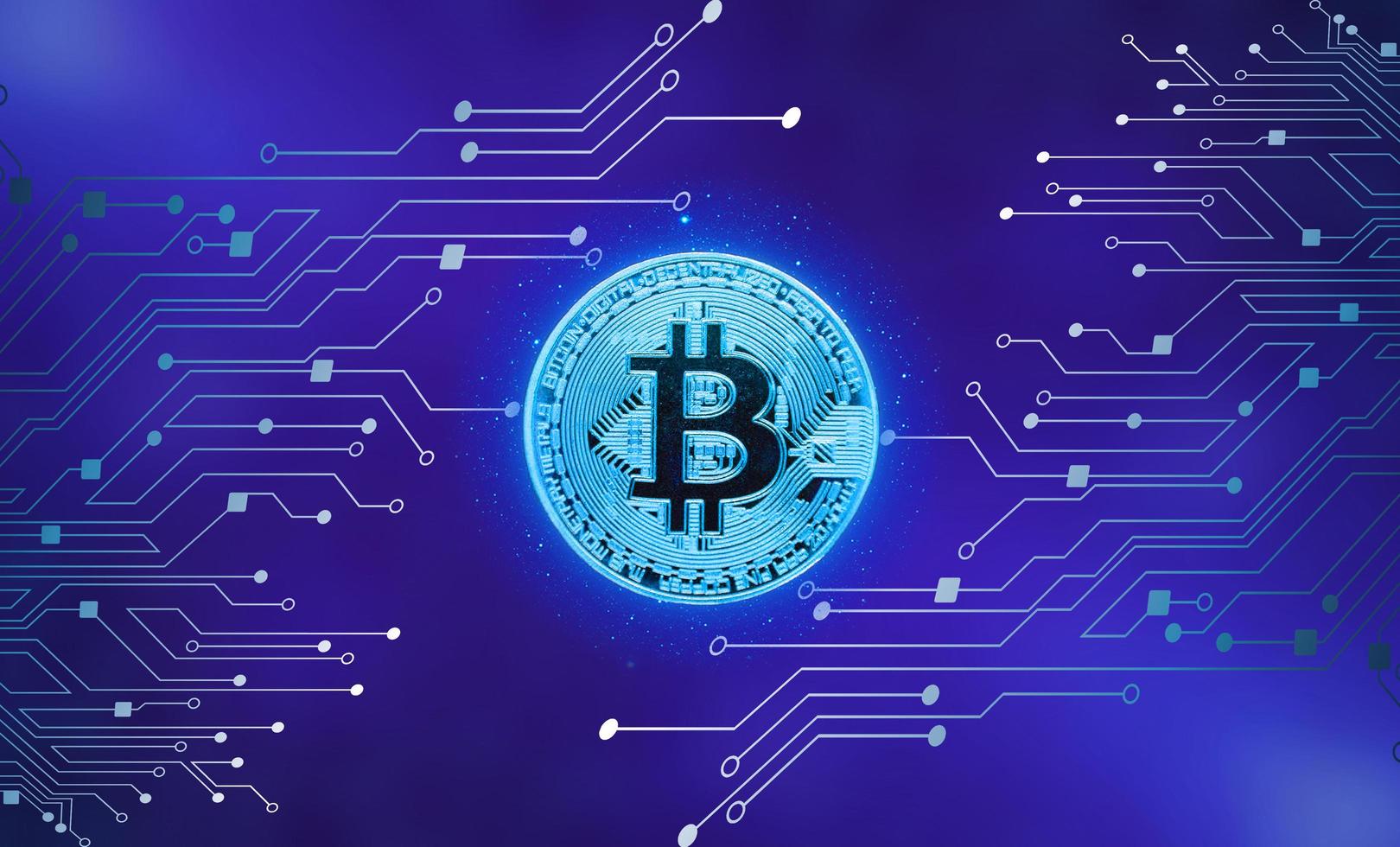 bitcoin estrazione concetto criptovaluta blockchain digitale i soldi trasformazione per Il prossimo generazione tecnologia foto