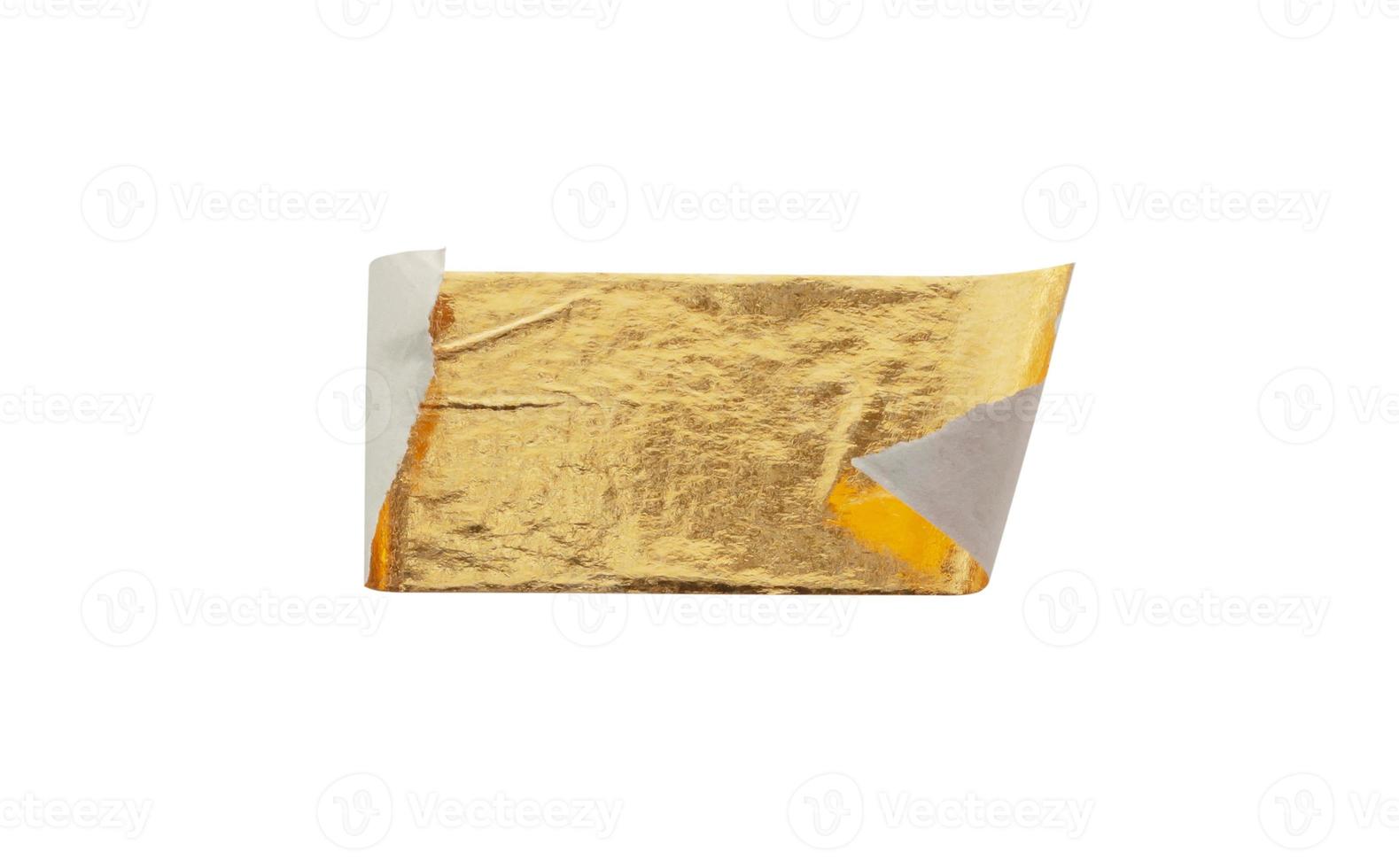 oro Foglio adesivo nastro isolato su bianca sfondo foto