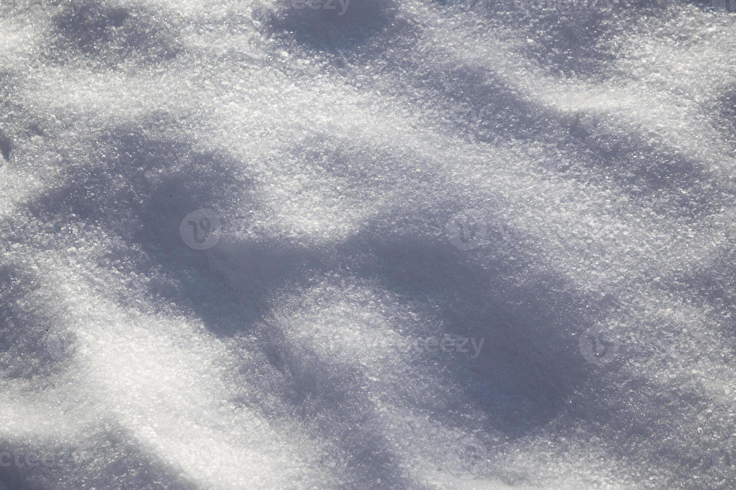 sfondo. paesaggio invernale. la consistenza della neve foto