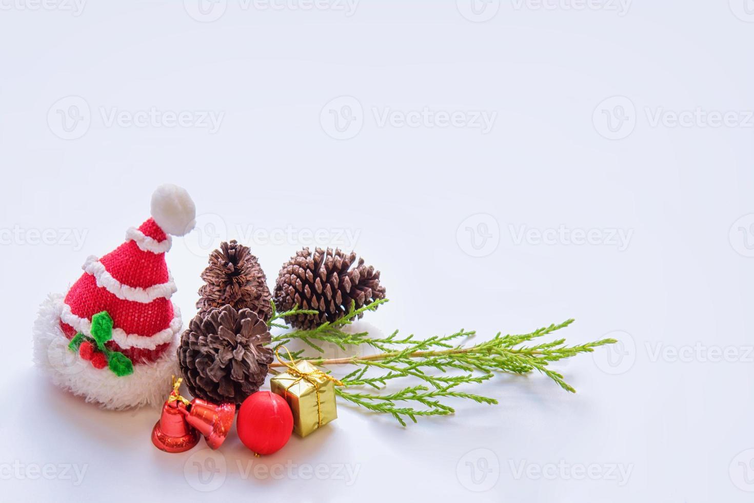 Natale decorazione su bianca. foto