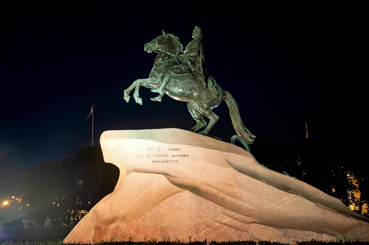 st. pietroburgo, Russia - monumento bronzo cavaliere foto