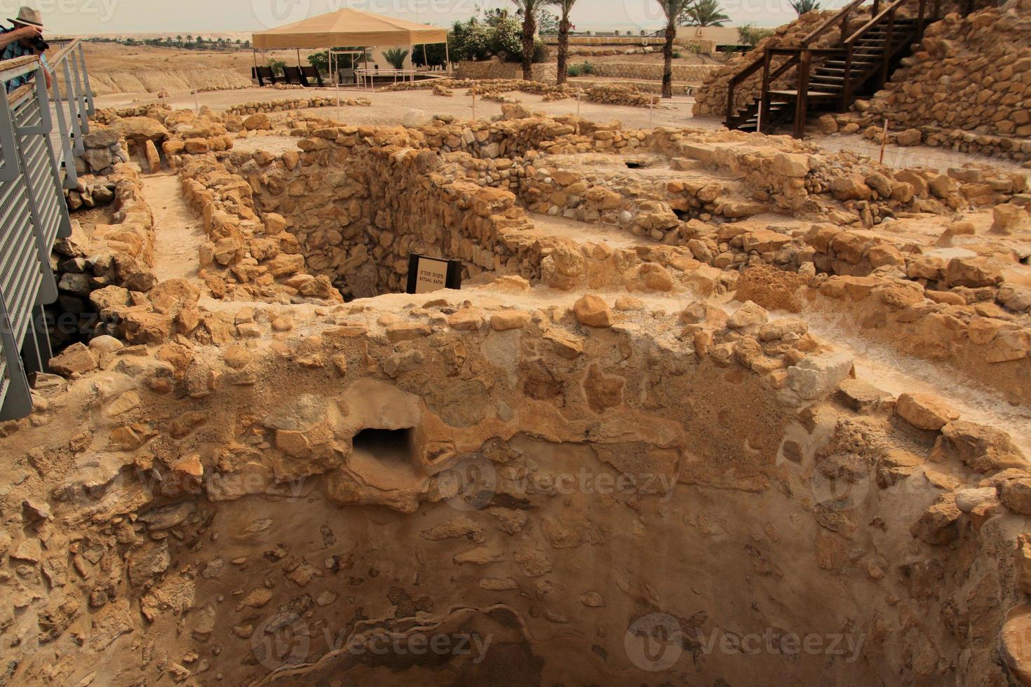 un' Visualizza di qumran nel Israele foto