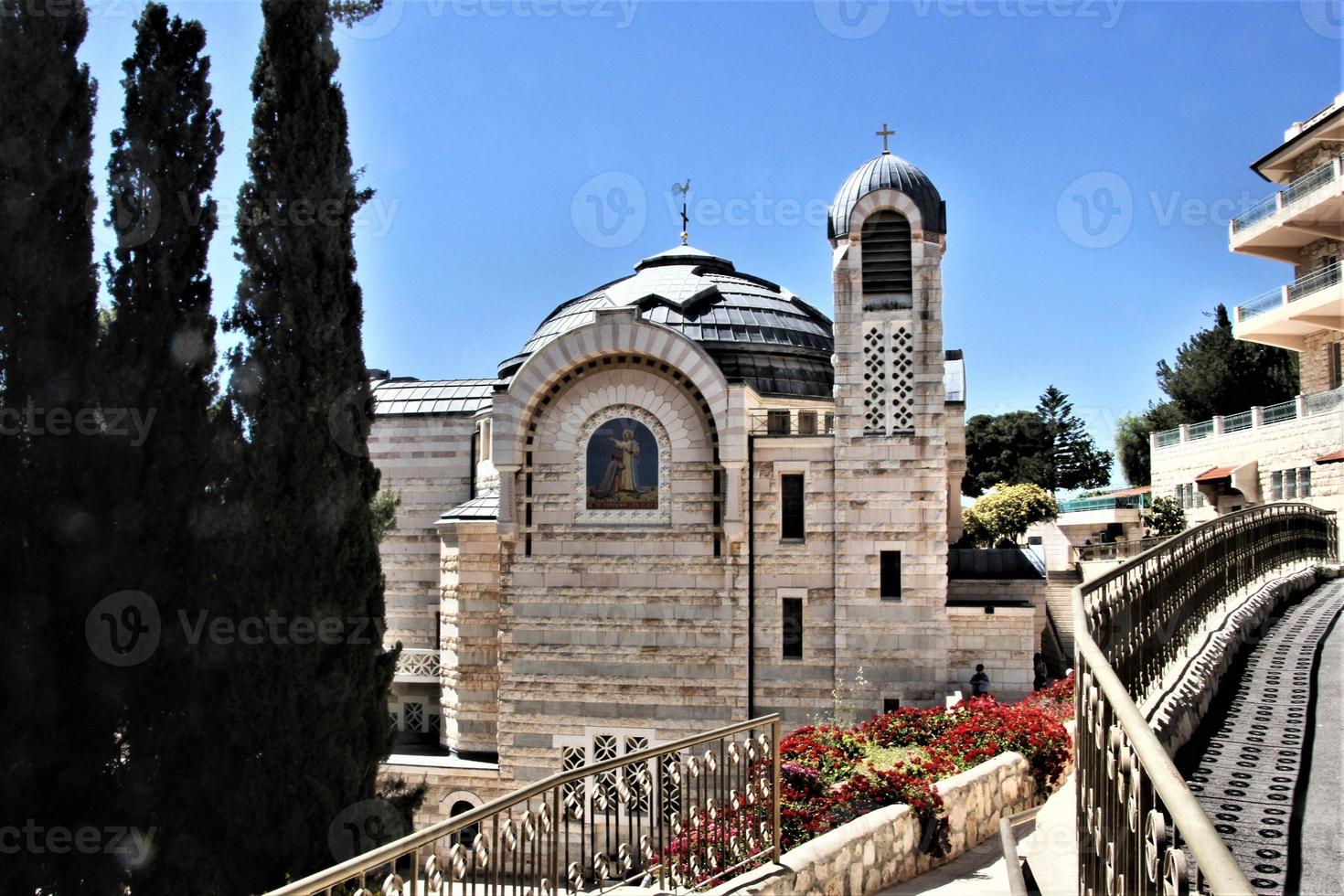 un' Visualizza di il Chiesa di st Peter a galicanto nel Gerusalemme foto