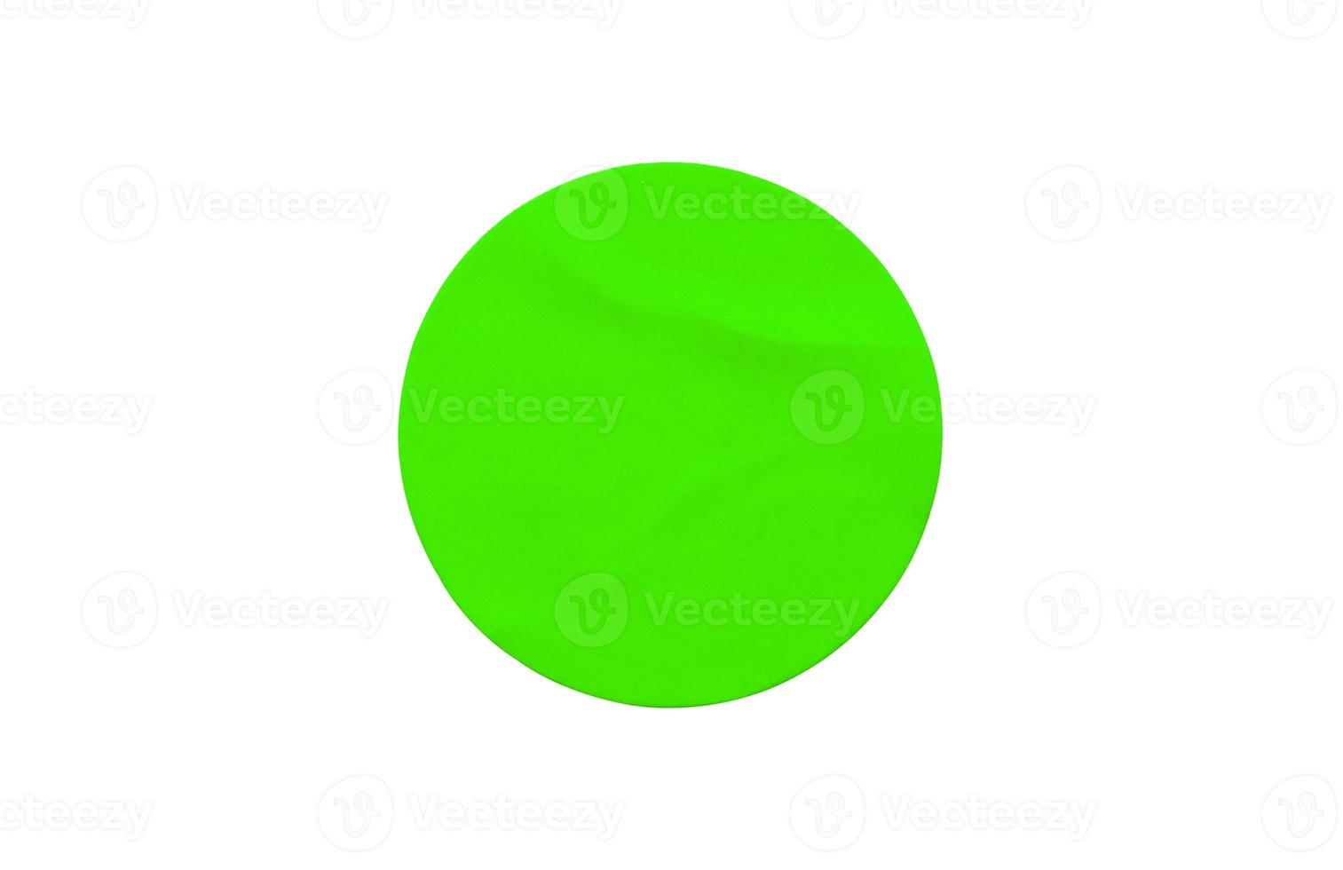 verde il giro carta etichetta etichetta isolato su bianca sfondo foto