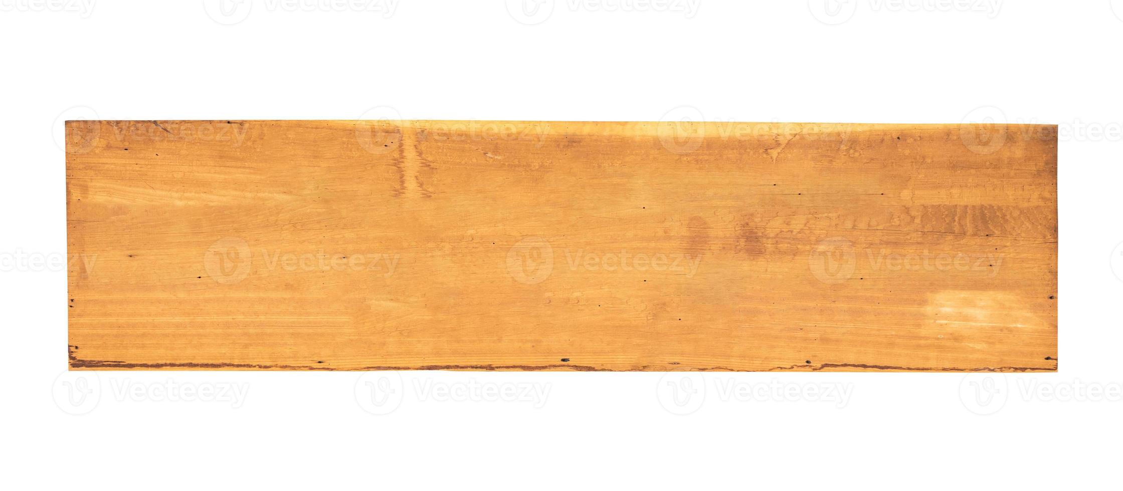 vecchio di legno cartello tavola isolato su bianca sfondo con ritaglio sentiero foto