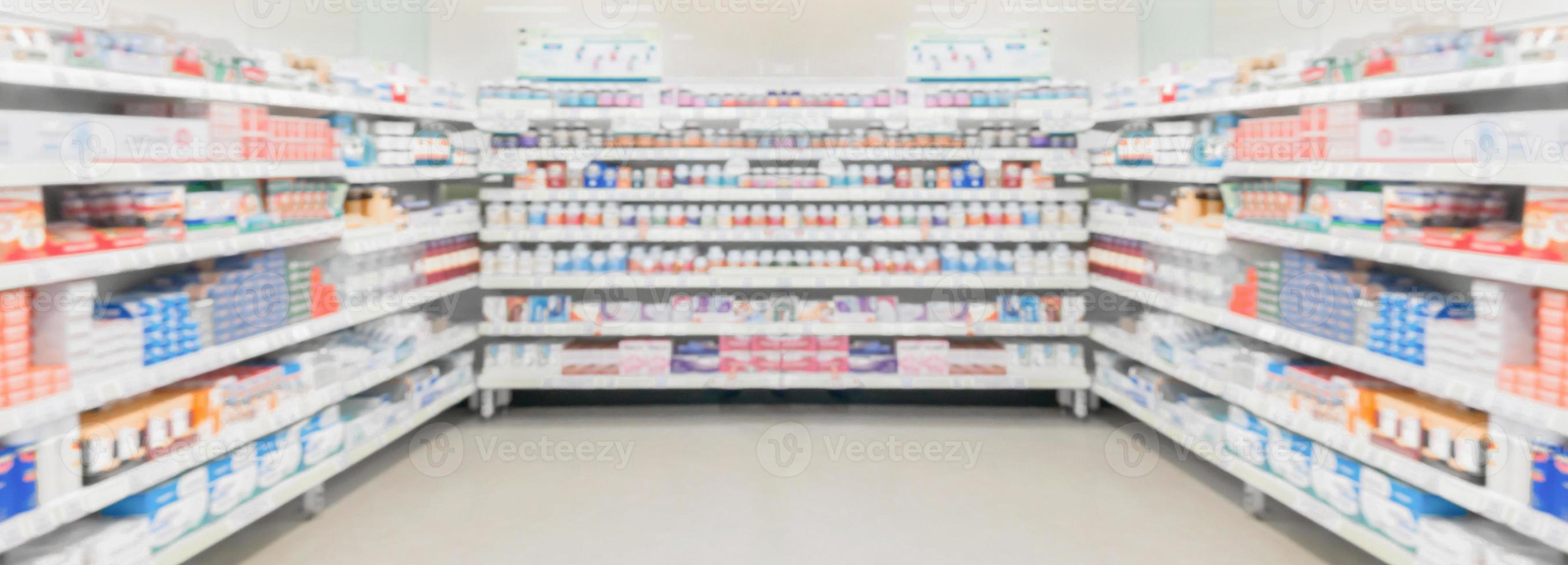 farmacia farmacia scaffali interno sfocatura medico sfondo foto