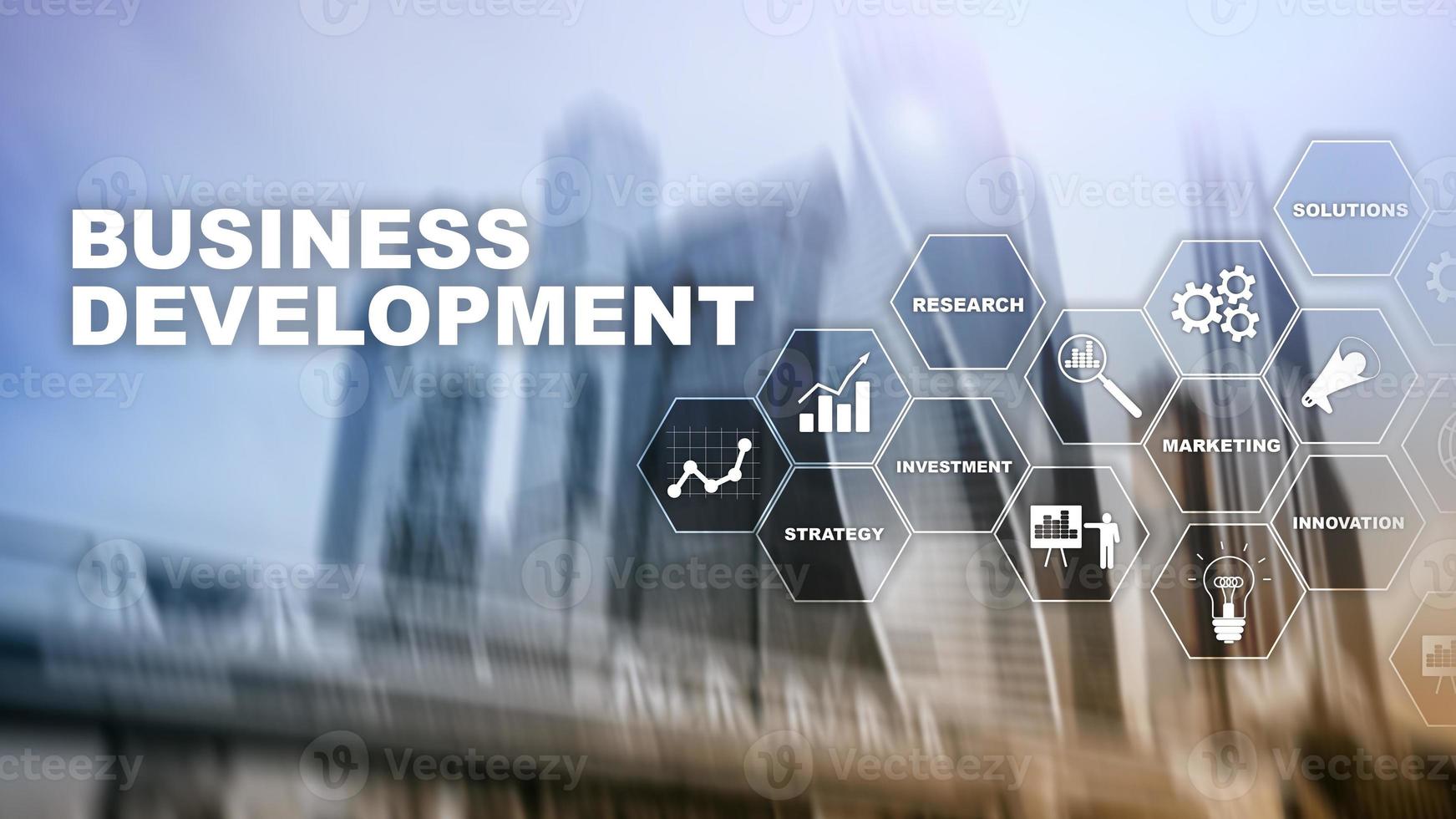 statistiche di crescita di avvio dello sviluppo del business. concetto grafico del processo di sviluppo della strategia del piano finanziario. foto