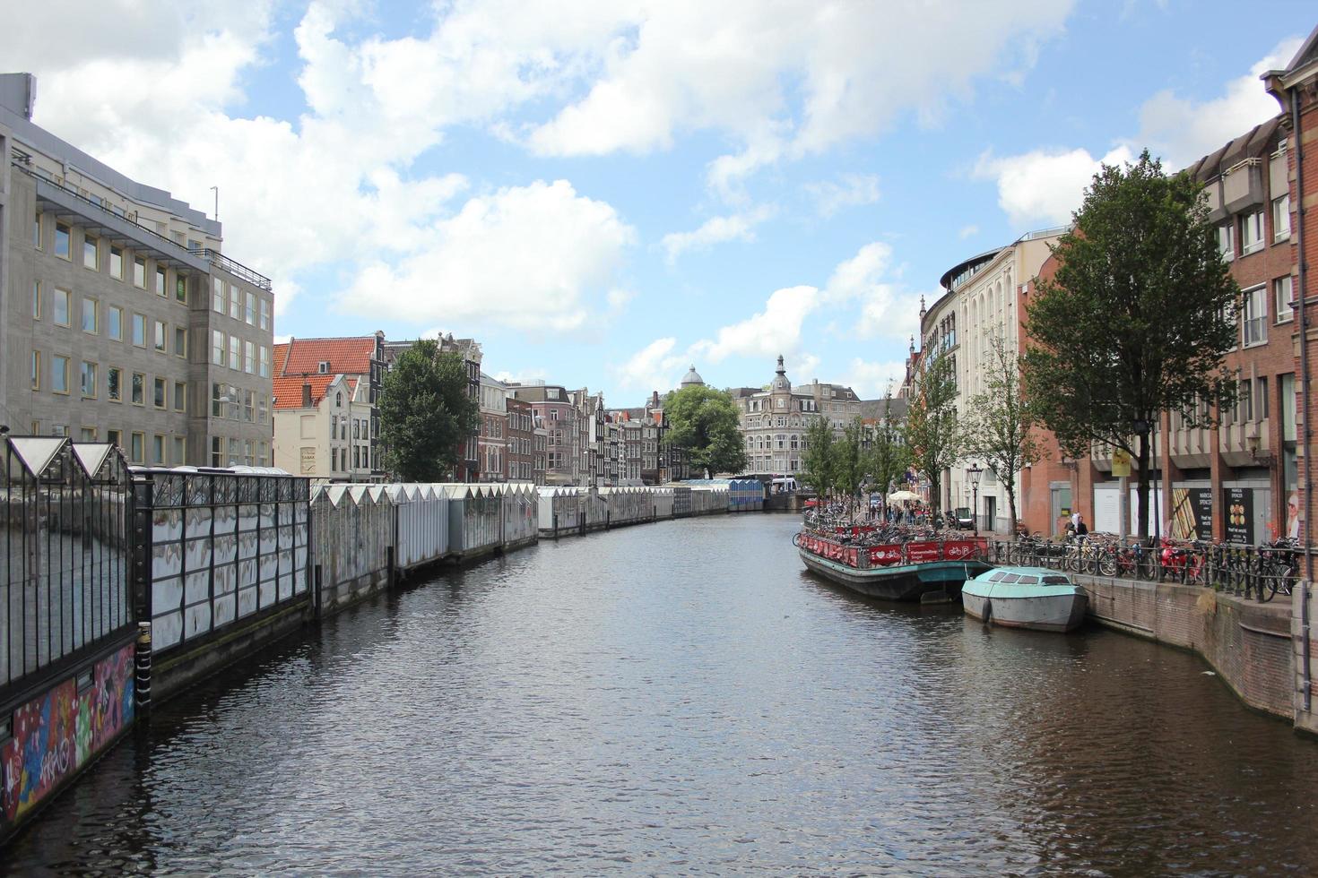 fiume della città di amsterdam foto