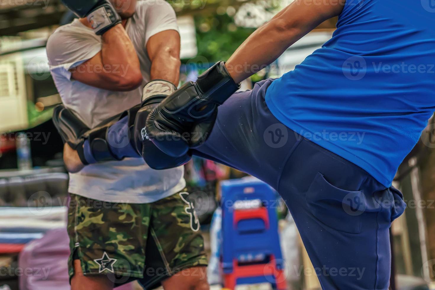 sparring tailandese boxe foto