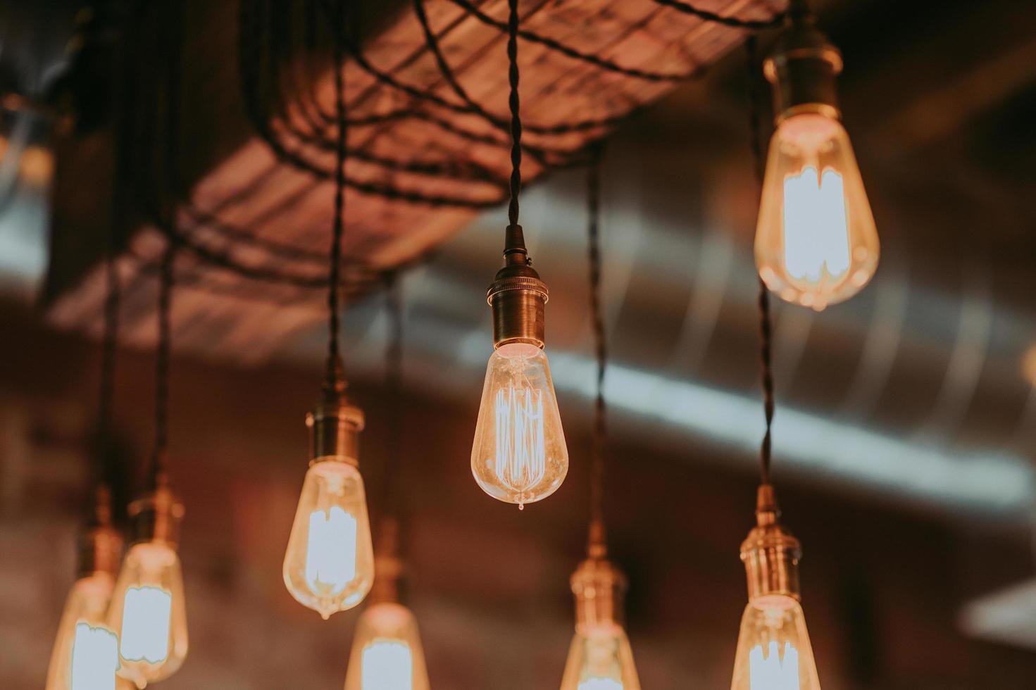 primo piano delle luci di Edison foto