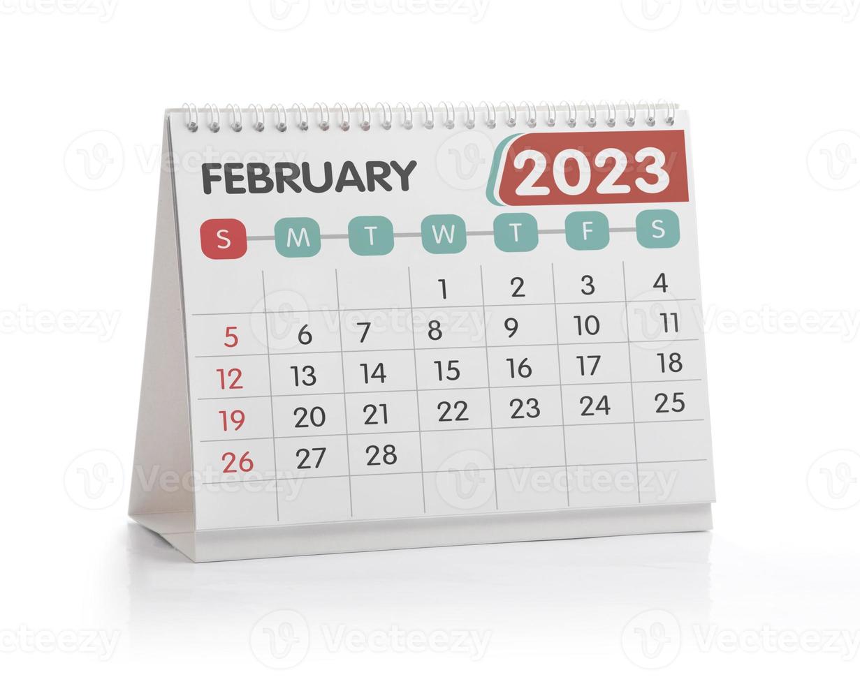 febbraio 2023 scrivania calendario foto