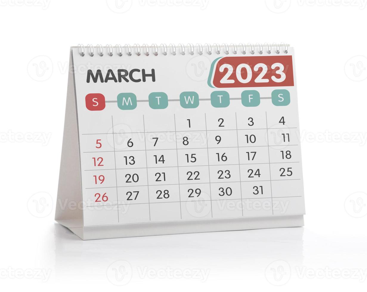 marzo 2023 scrivania calendario foto