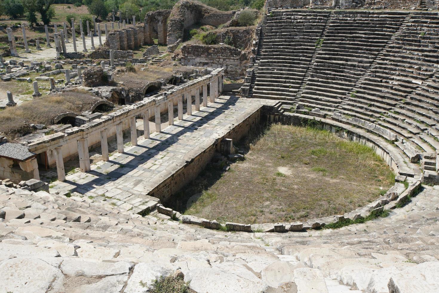 Teatro di afrodisia antico città nel aydin, turkiye foto