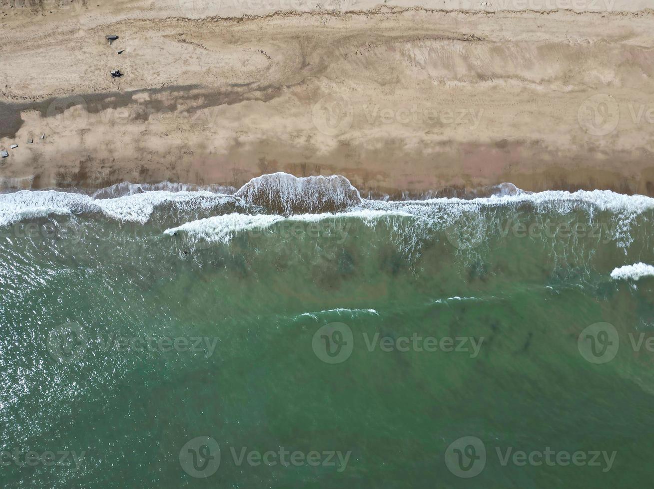 aereo Visualizza di Winterton su mare spiaggia nel norfolk foto