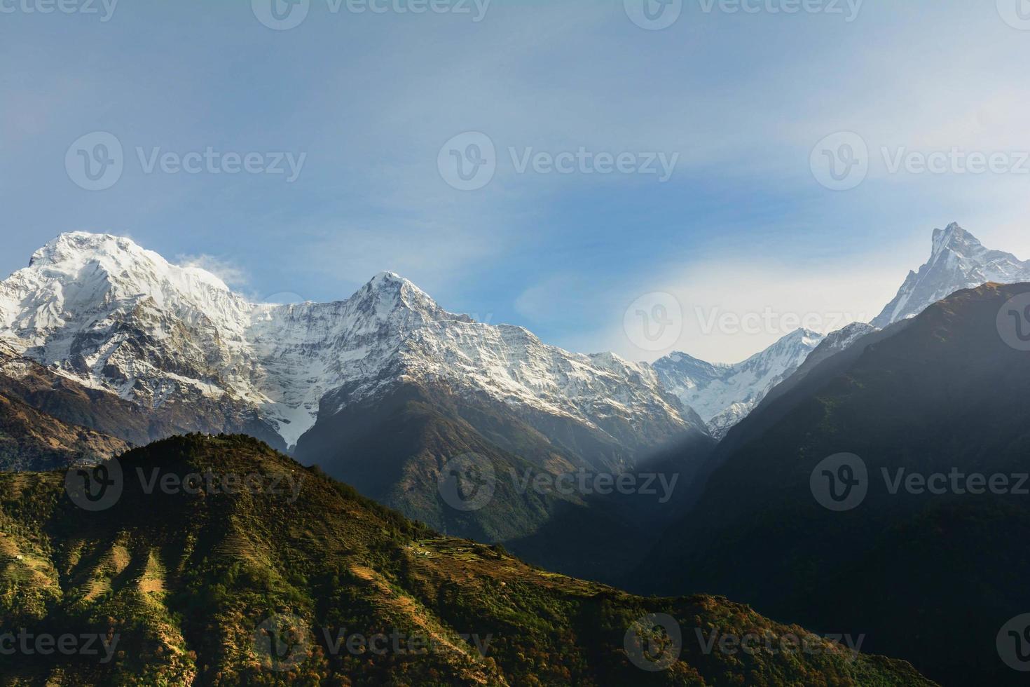 catena montuosa di annapurna, nepal foto