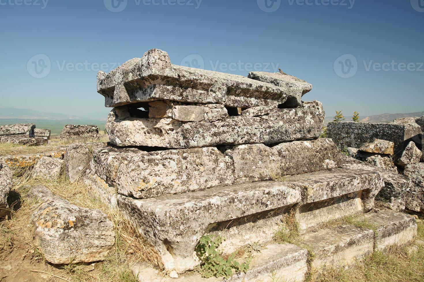 tomba a hierapolis antico città, pamukkale, denizli, turkiye foto