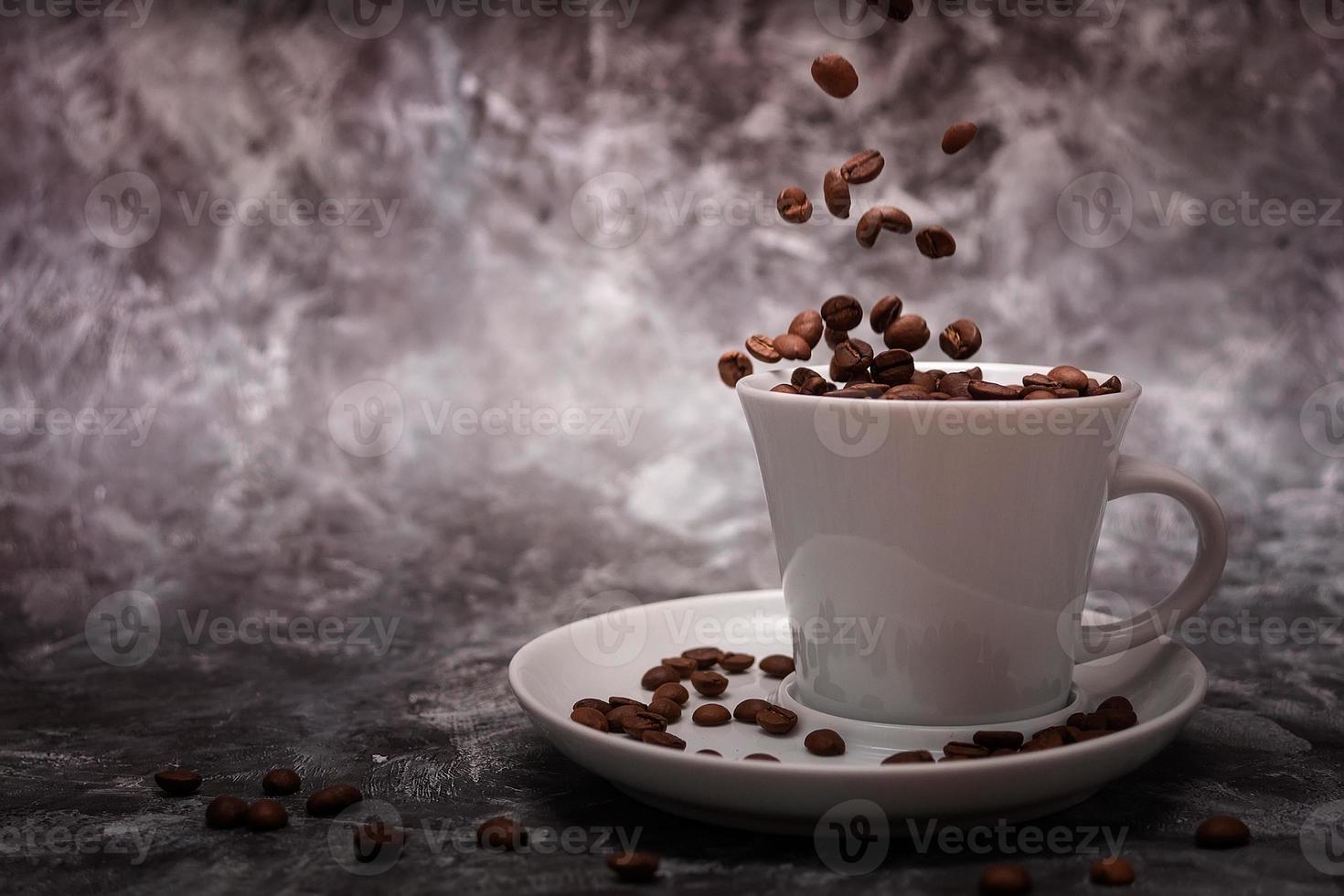 caffè tazza su marmo sfondo foto