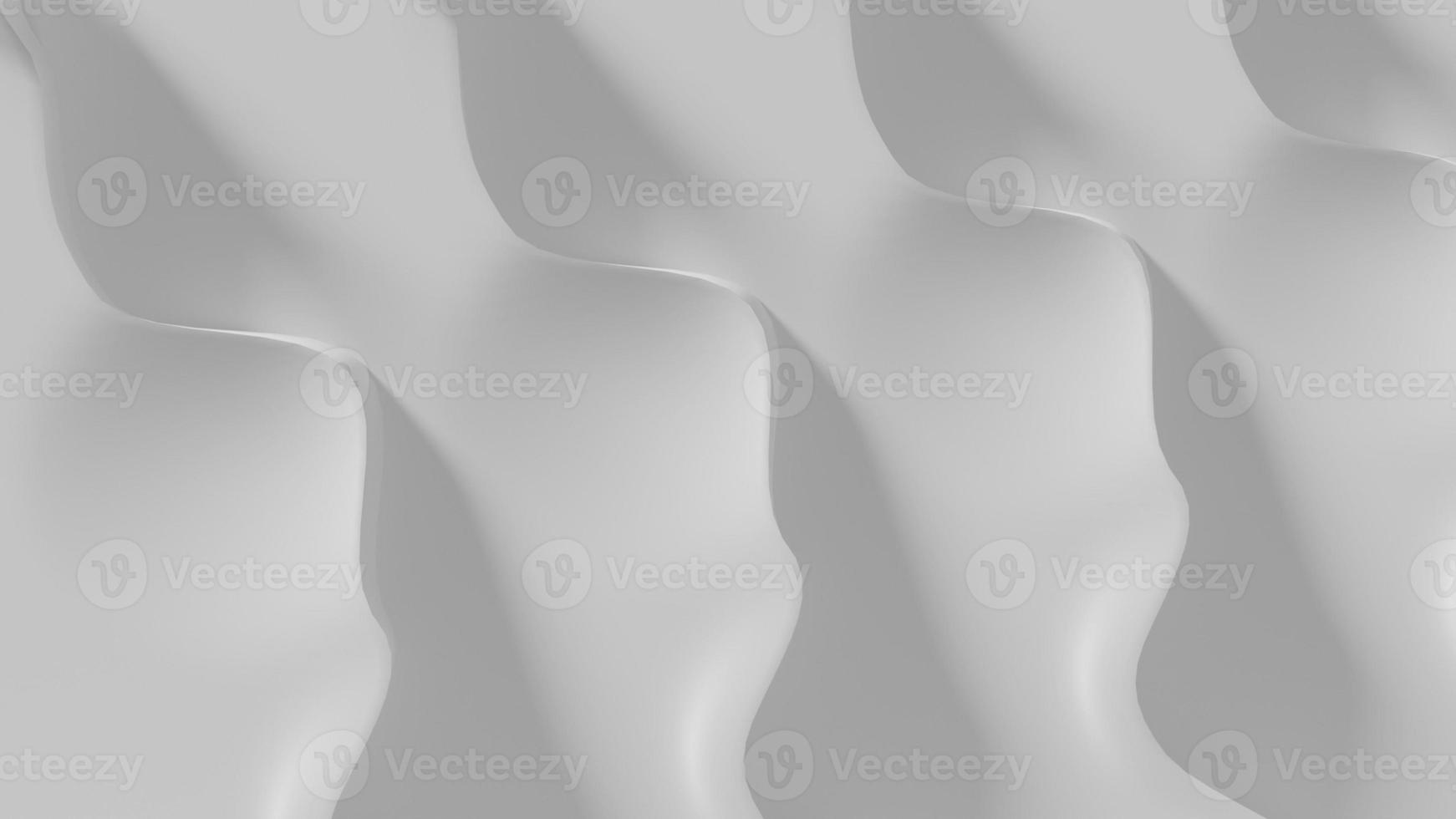 astratto bianca sfondo con geometrico figure disposte insieme fino a ombre 3d resa. foto