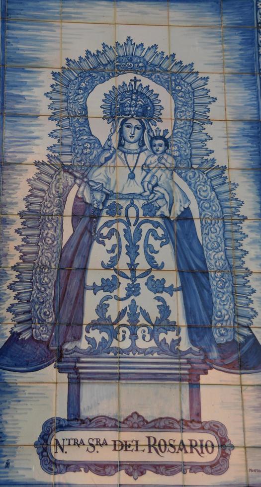 isla crisi, Spagna, 27 settembre 2022, murale su il parete di il vergine di rosario foto