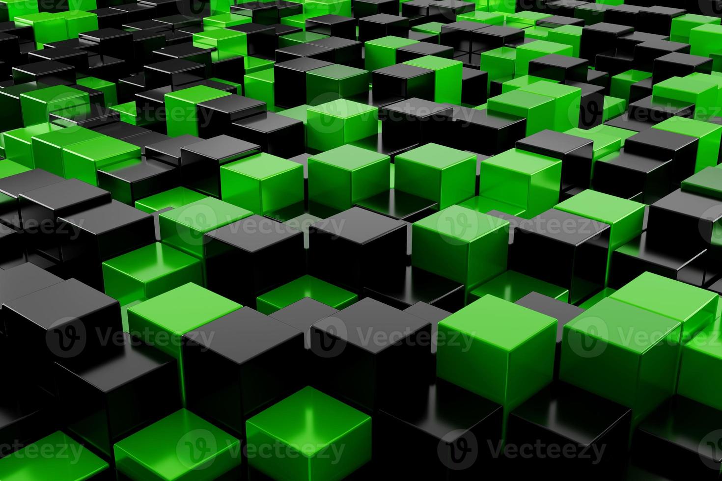 astratto futuristico cubi, tecnologia sfondo 3d illustrazione foto