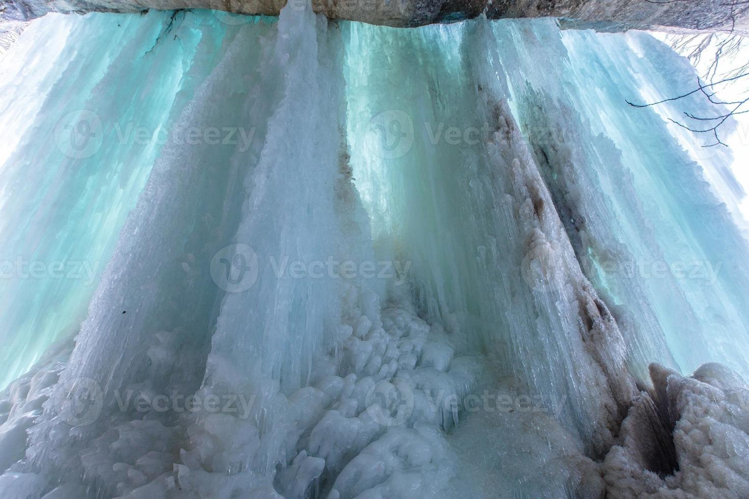 congelato cascata fono foto