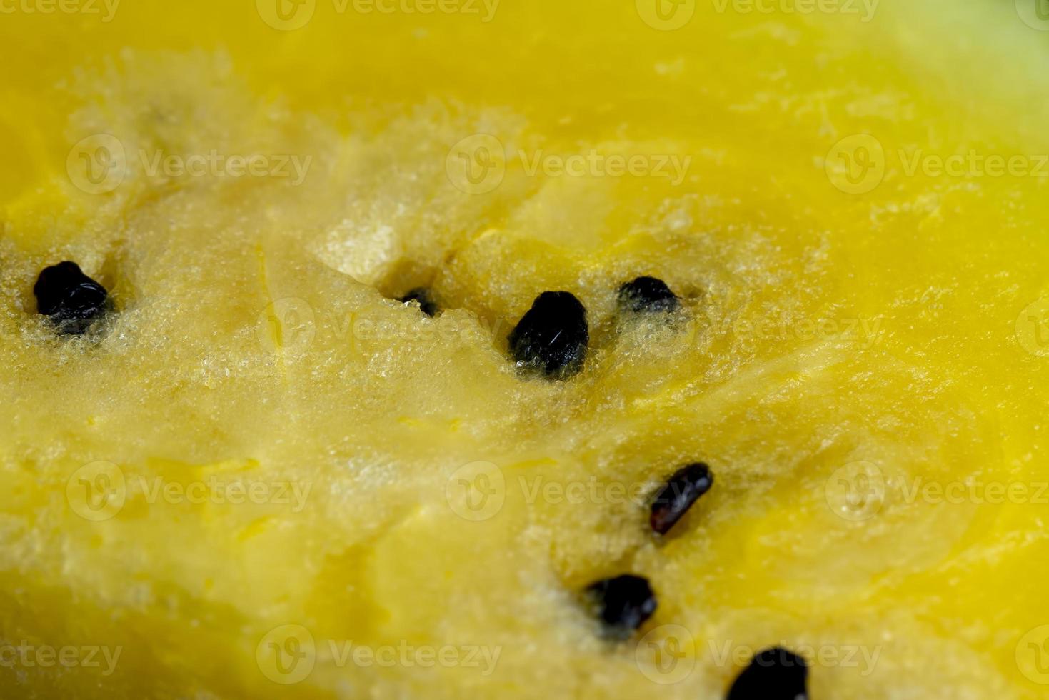 affettato maturo giallo anguria, vicino su foto