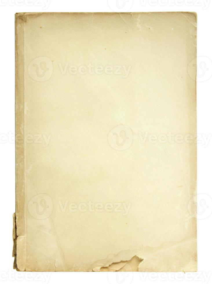 vecchio libro pagine isolato su bianca foto
