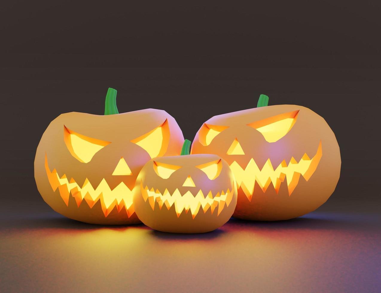 3d illustrazione zucca Halloween foto