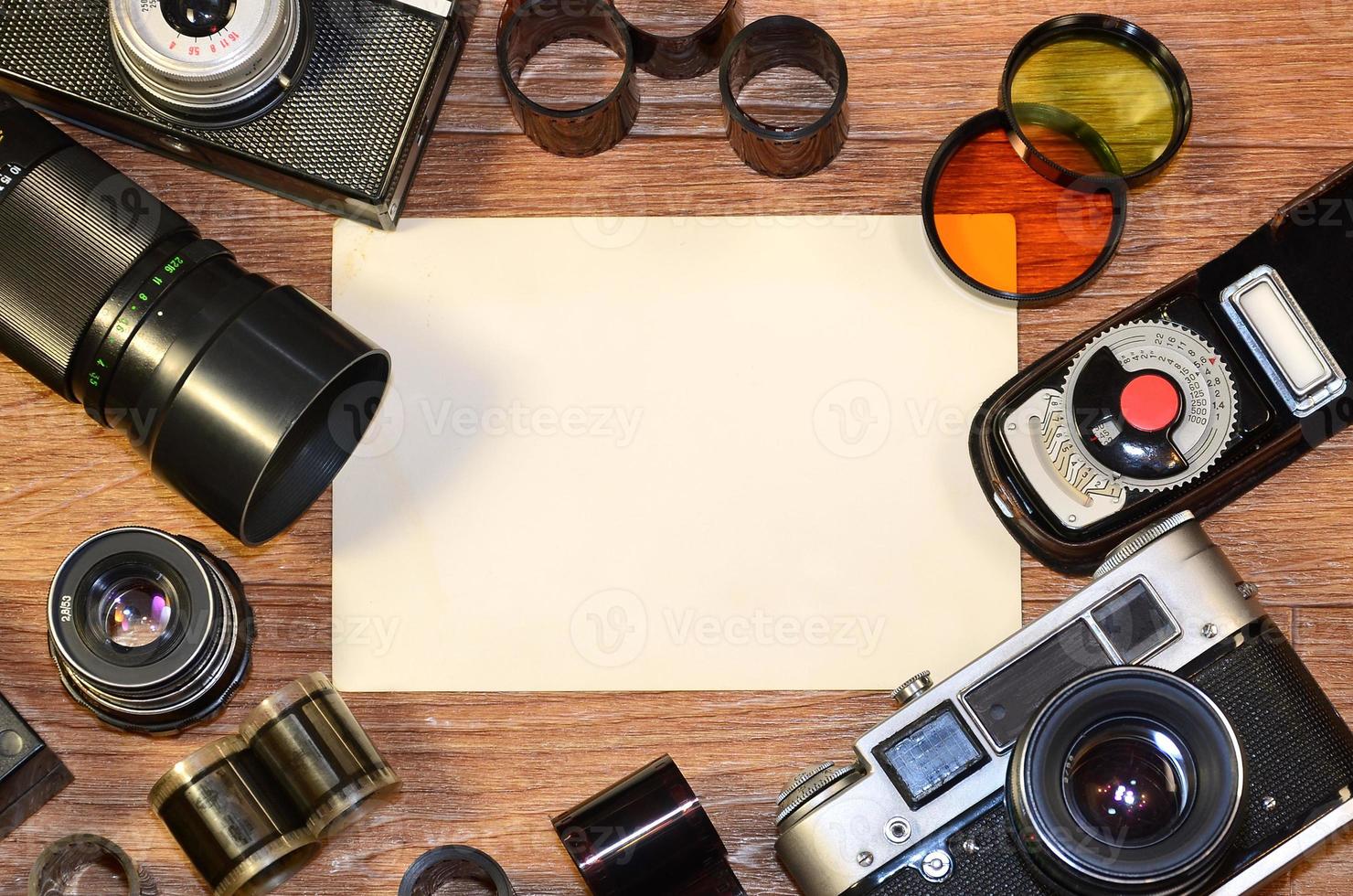 natura morta con vecchio fotografia attrezzatura foto