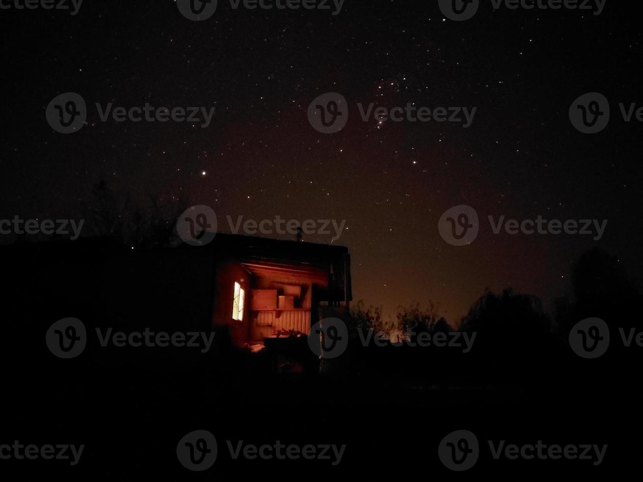 bellissimo cielo notturno con le stelle foto