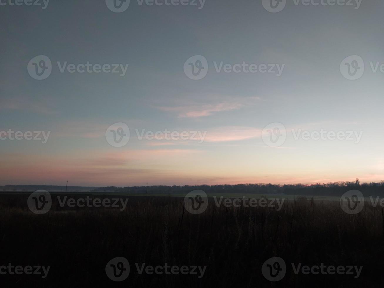 mattina e notte panorama di alba foto