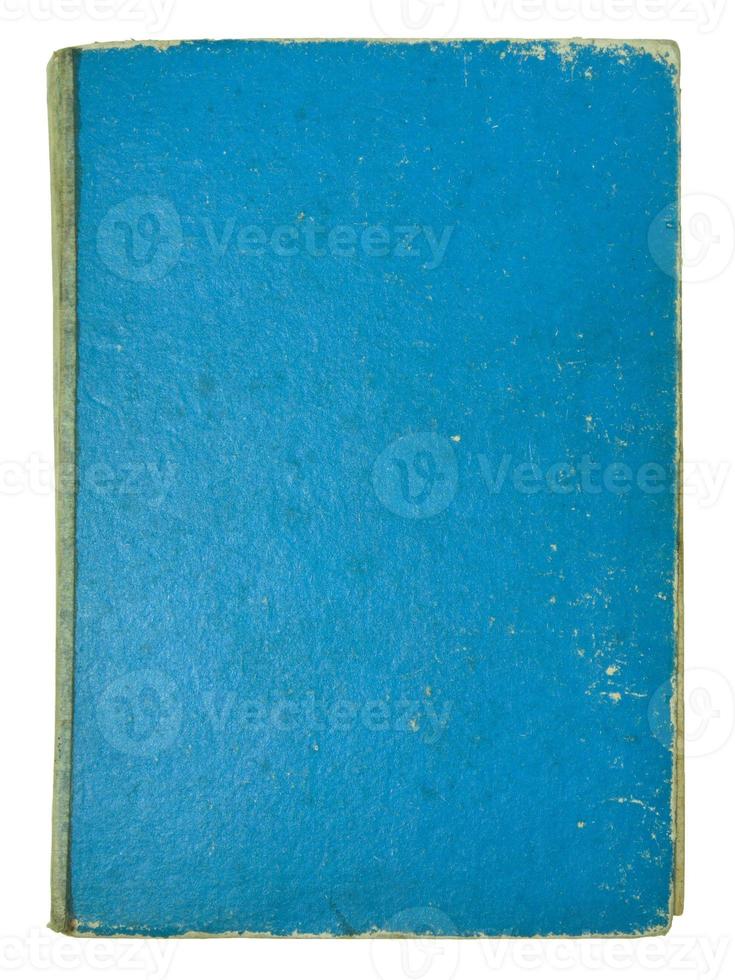 vecchio blu libro pagine isolato su un' bianca sfondo foto