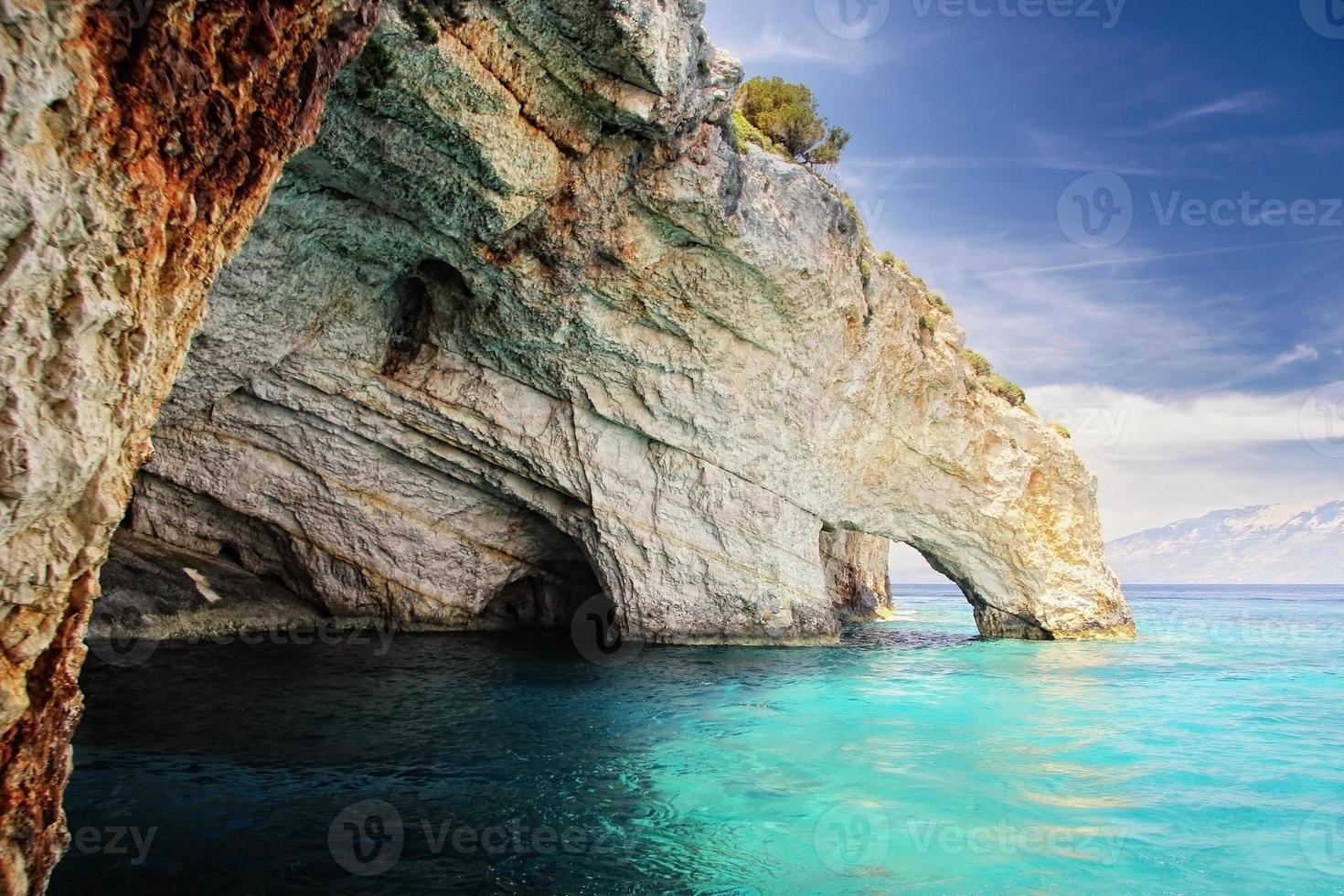 grotte blu a Zante, in Grecia foto
