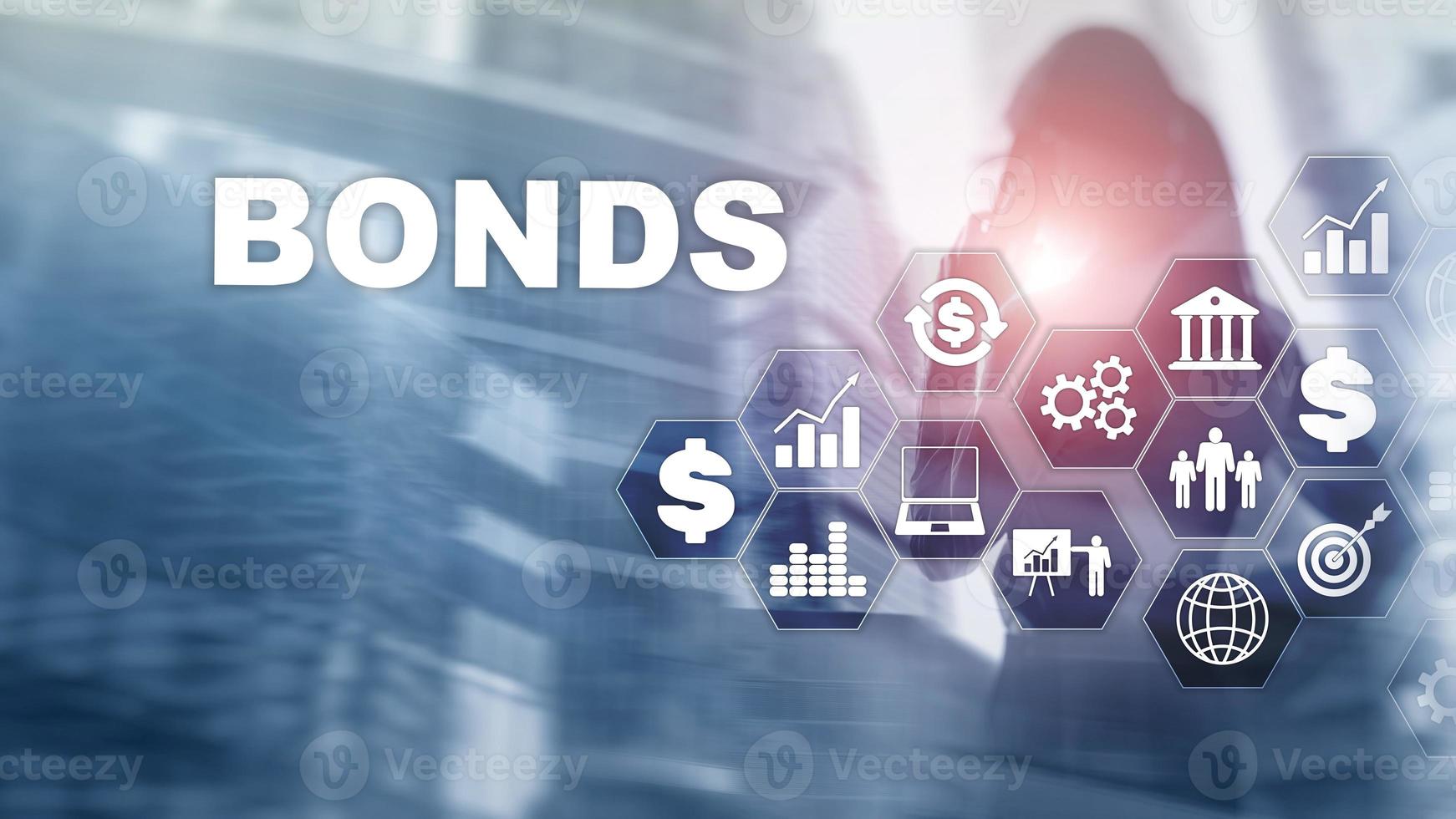 concetto di affari di tecnologia bancaria di finanza obbligazionaria. rete di mercato del commercio elettronico online. foto