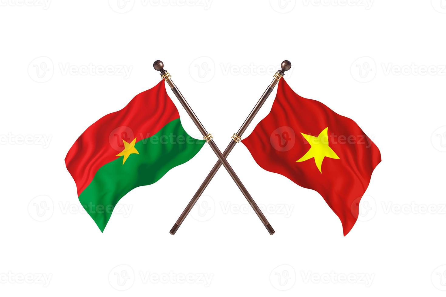 burkina faso contro Vietnam Due nazione bandiere foto