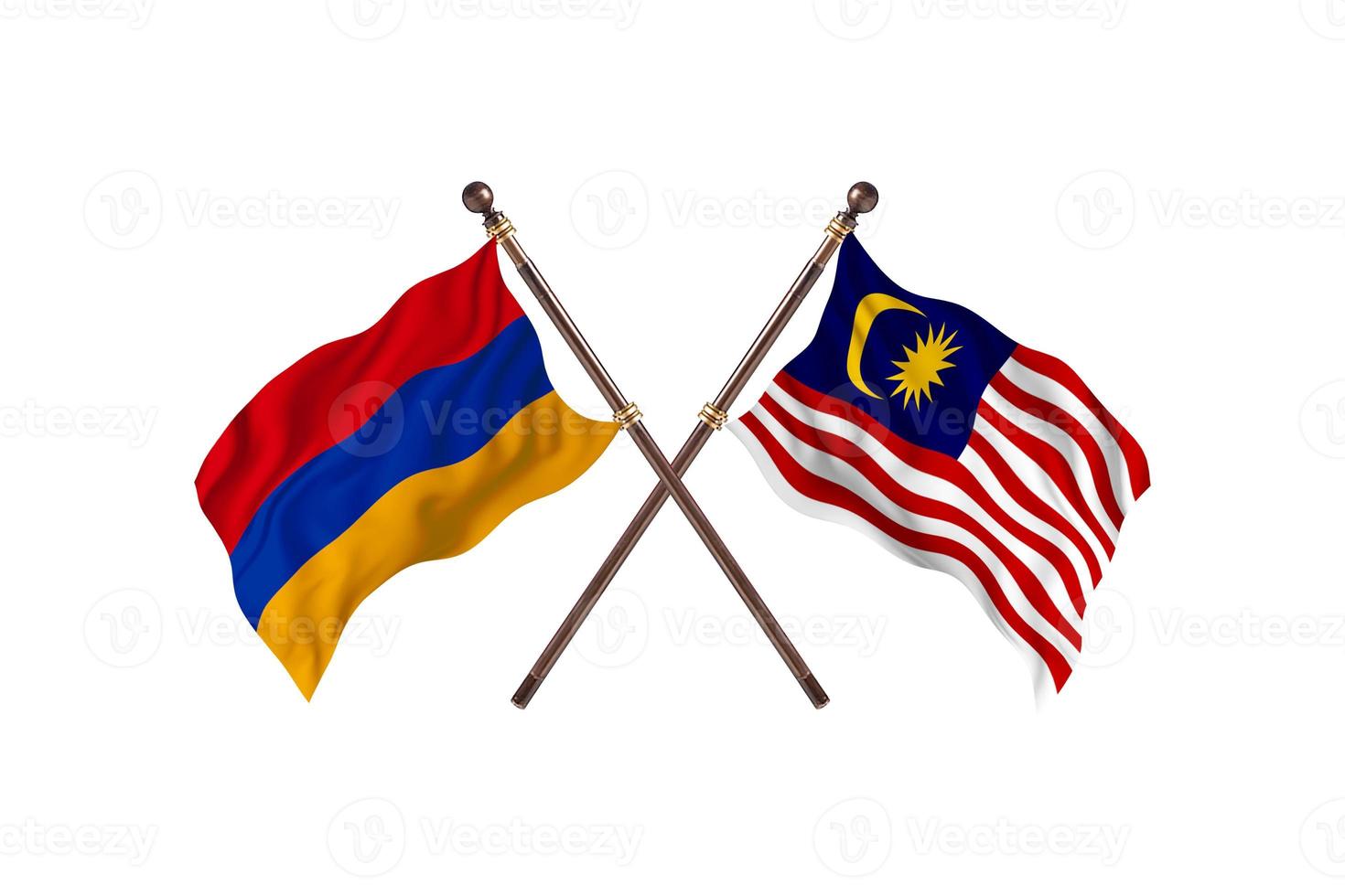 Armenia contro Malaysia Due nazione bandiere foto