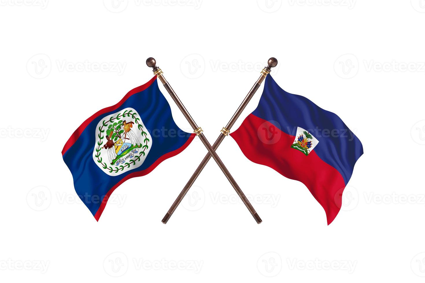 belize contro Haiti Due nazione bandiere foto